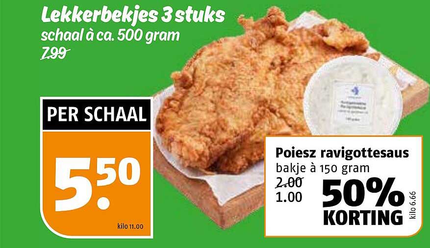 Lekkerbekjes 3 stuks schaal à ca. 500 gram