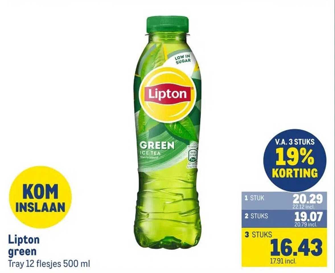 Lipton green Tray 12 flesjes 500 ml