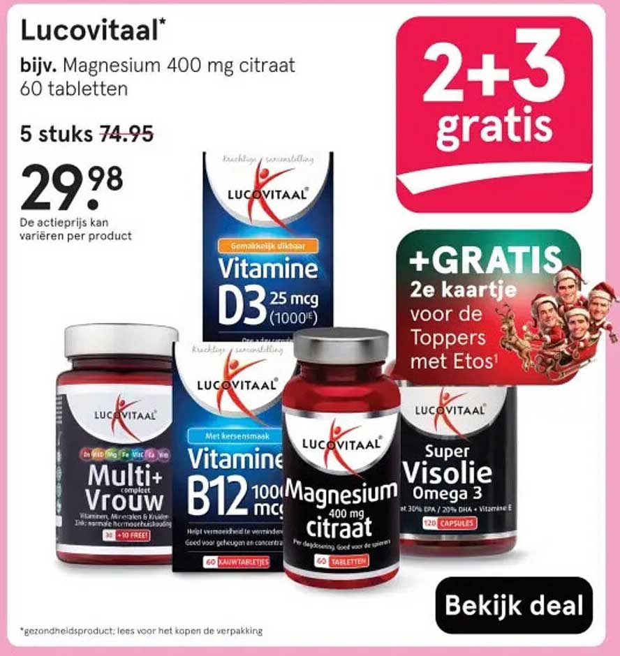 Lucovitaal Magnesium 400 mg citraat 60 tabletten
