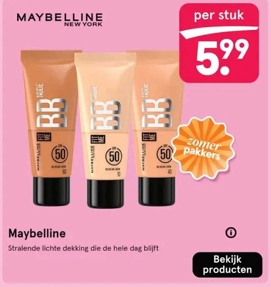 Maybelline BB Cream per stuk 5.99