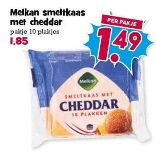 Melkan smeltkaas met cheddar