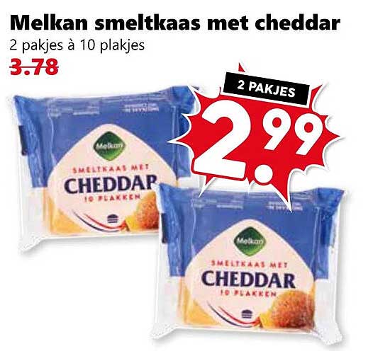 Melkan smeltkaas met cheddar