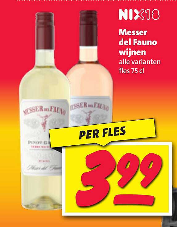 Messer del Fauno wijnen alle varianten fles 75 cl