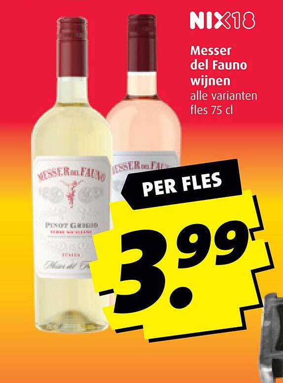 Messer del Fauno wijnen alle varianten fles 75 cl
