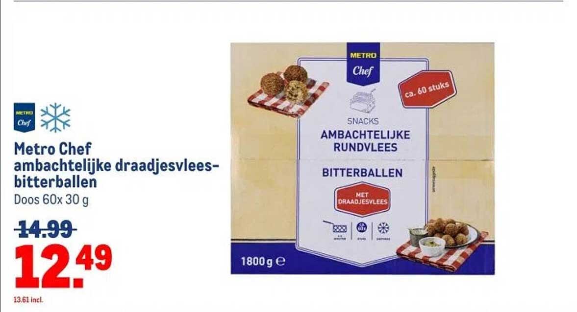 Metro Chef ambachtelijke draadjesvlees-bitterballen
