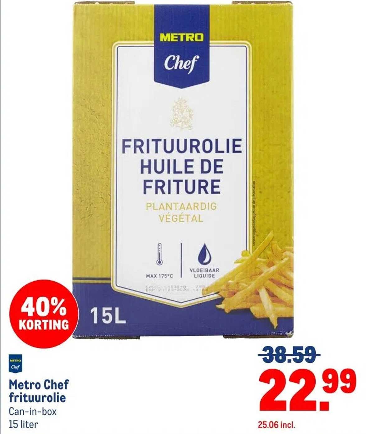 Metro Chef frituurolie Can-in-box 15 liter