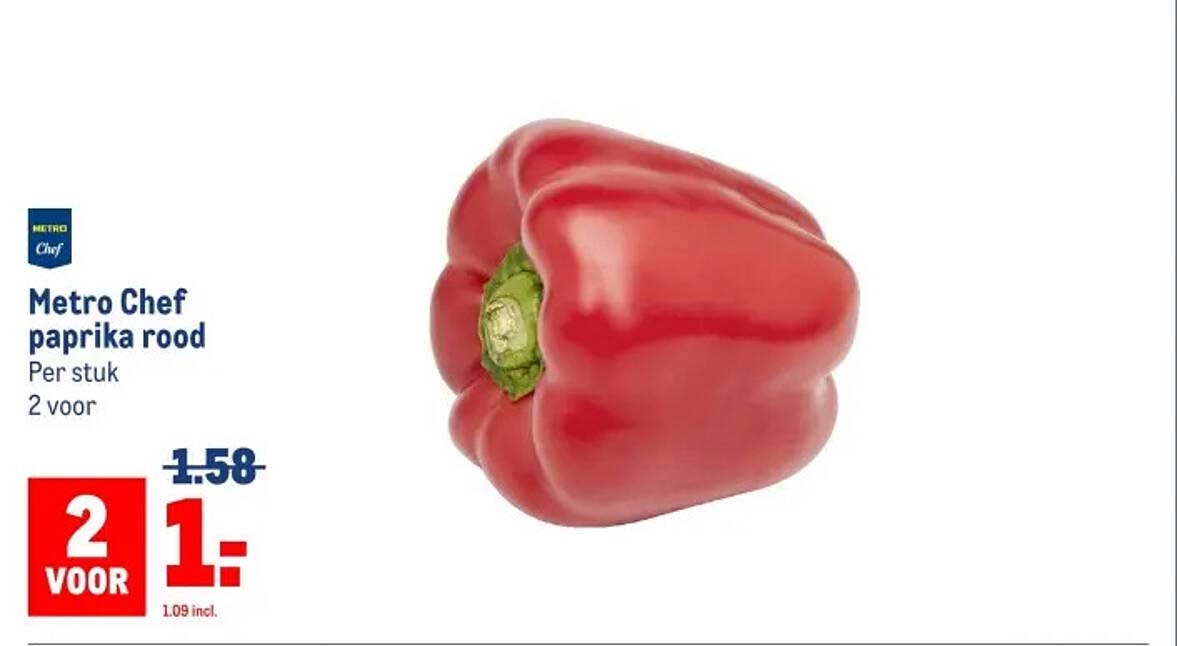 Metro Chef paprika rood