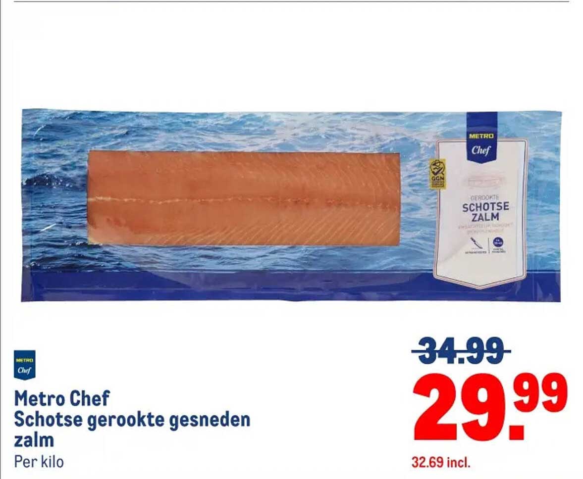 Metro Chef Schotse gerookte gesneden zalm