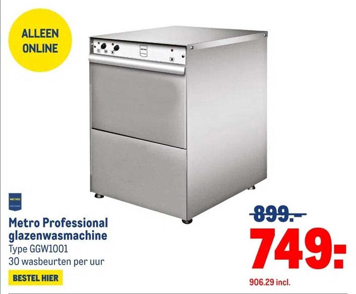 Metro Professional glazenwasmachine Type GGW1001