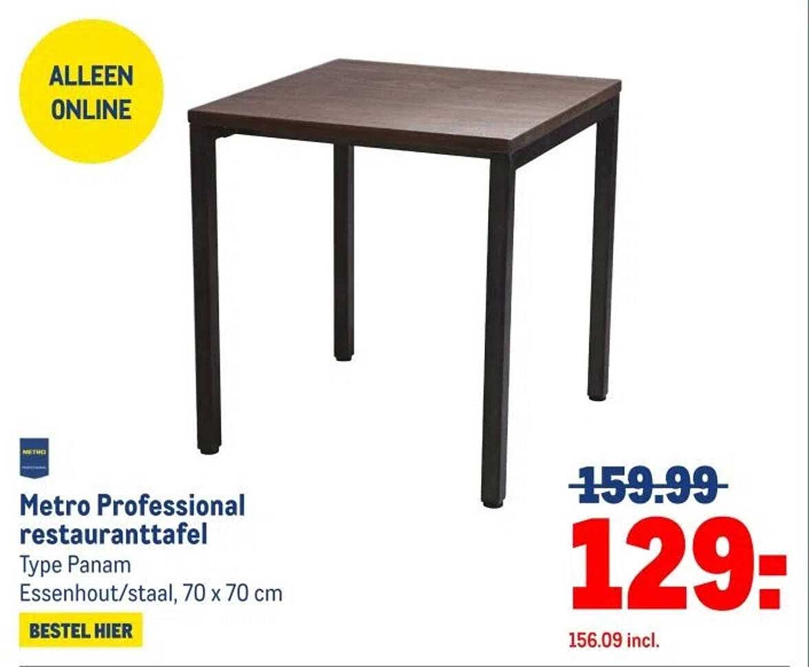 Metro Professional restauranttafel Type Panam