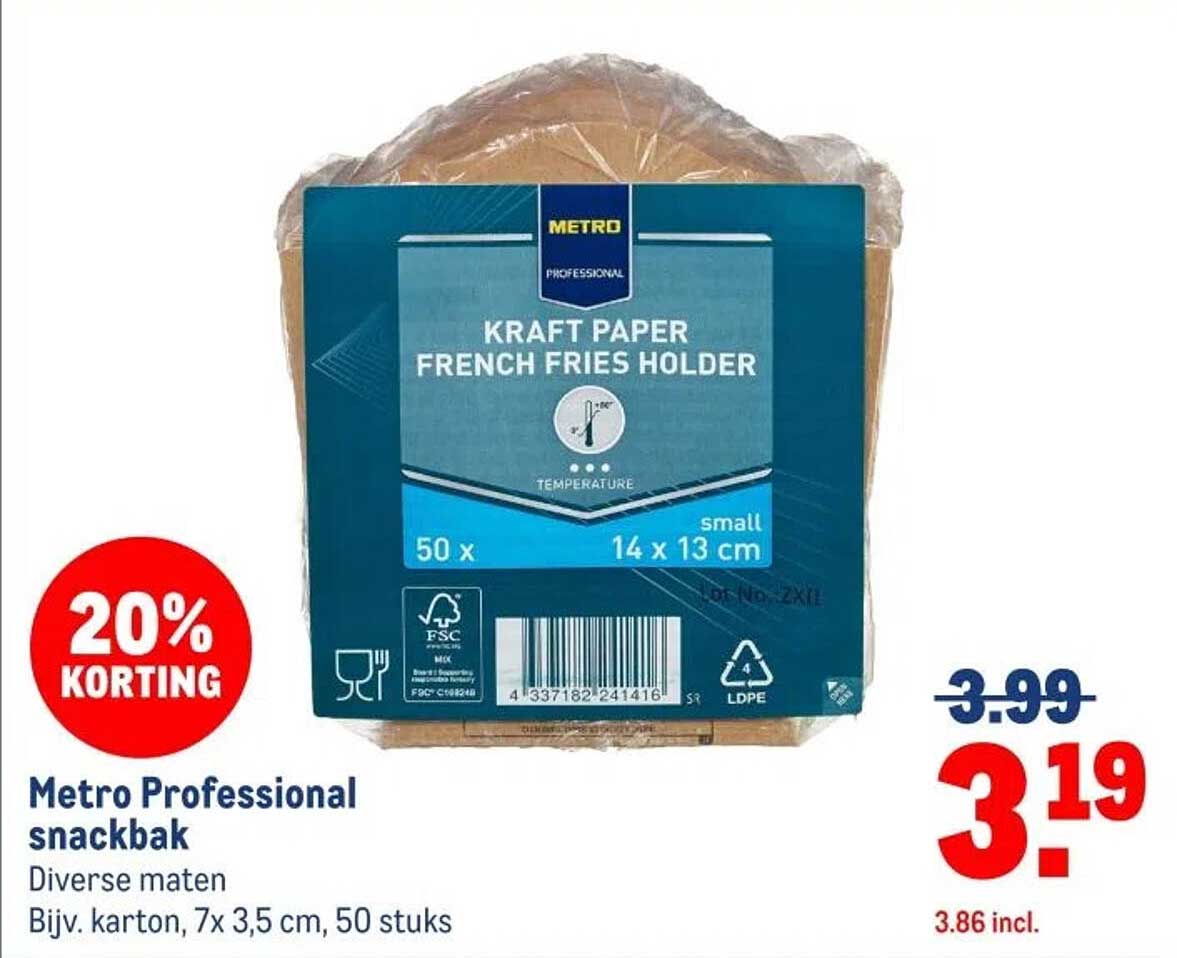 Metro Professional snackbak