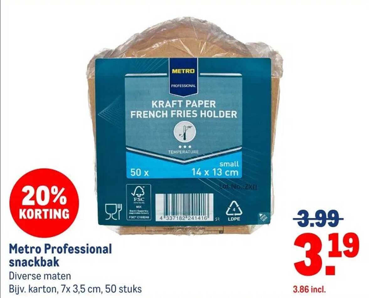 Metro Professional snackbak