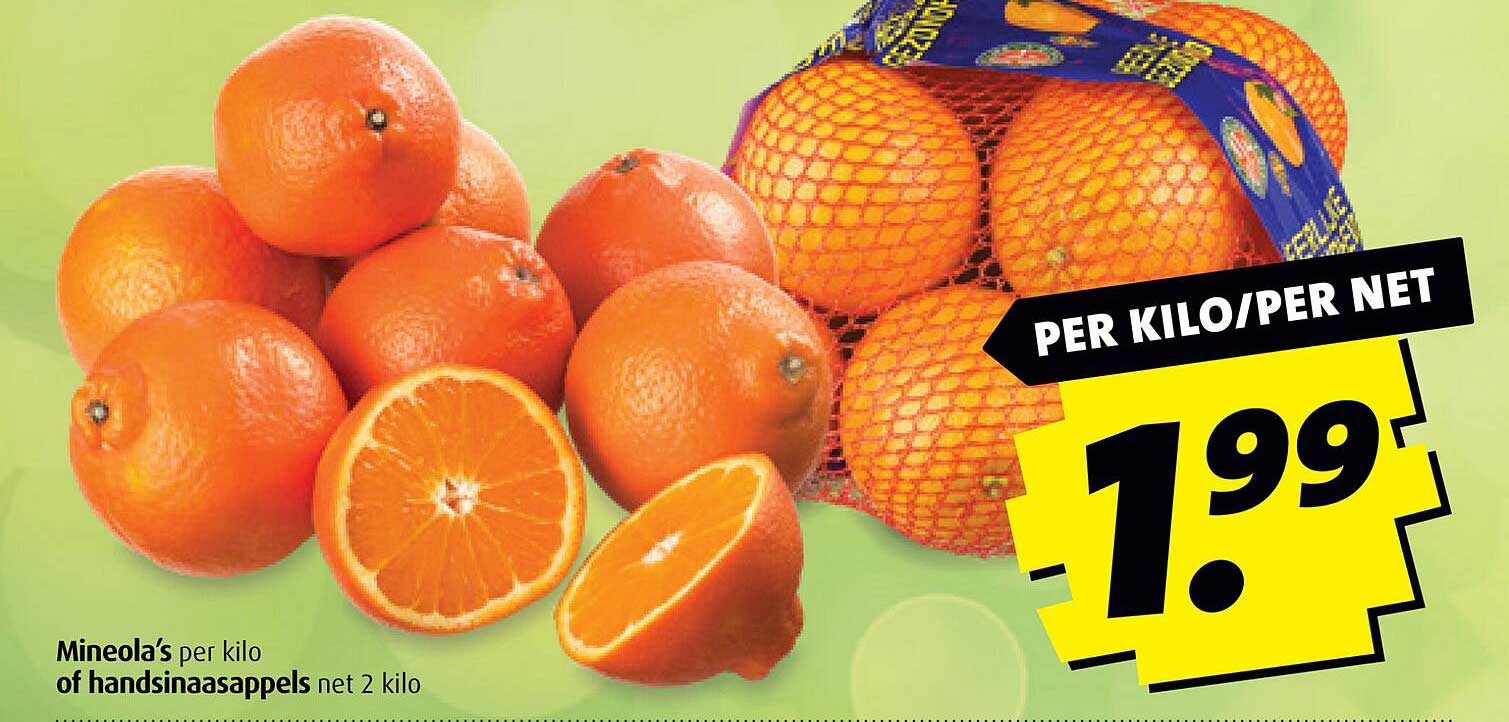 Mineola's per kilo of handsinaasappels net 2 kilo