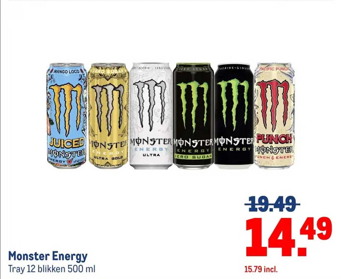 Monster Energy Tray 12 blikken 500 ml