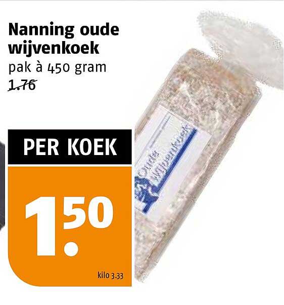 Nanning oude wijvenkoek pak à 450 gram