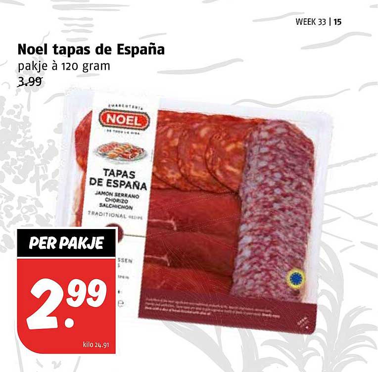 Noel tapas de España pakje à 120 gram