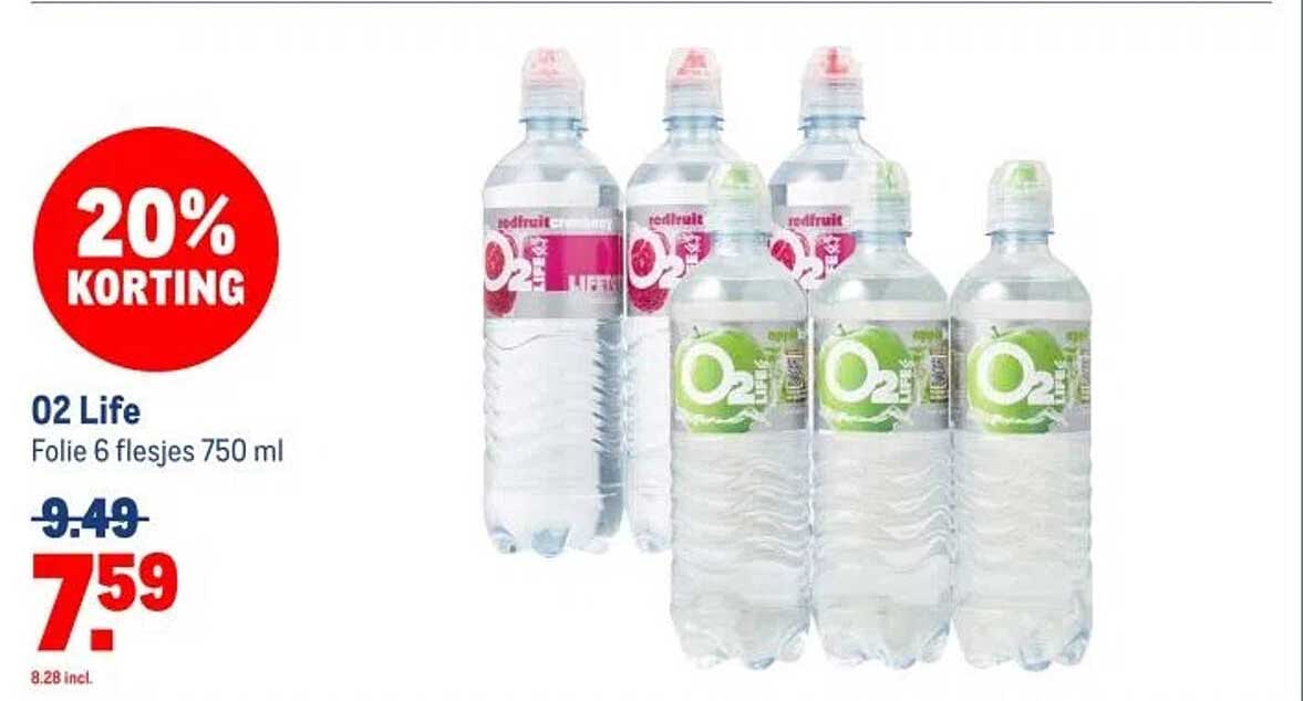 O2 Life Folie 6 flesjes 750 ml
