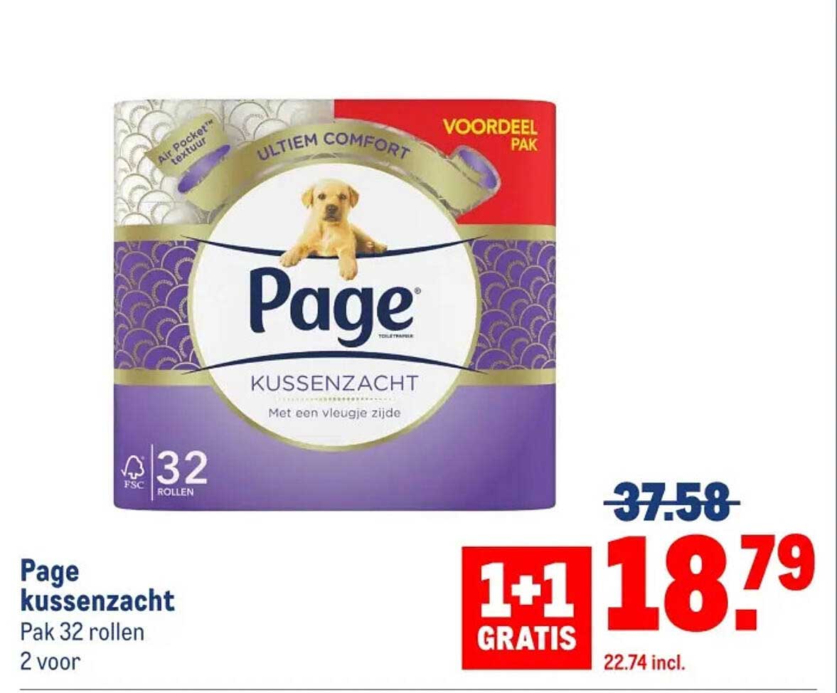 Page kussen zacht Pak 32 rollen 2 voor