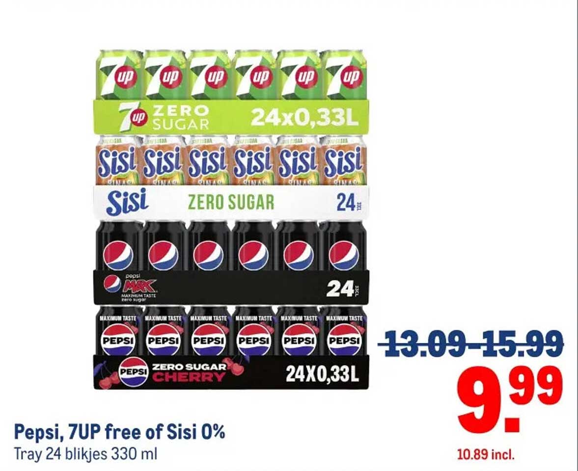 Pepsi, 7UP free of Sisi 0%