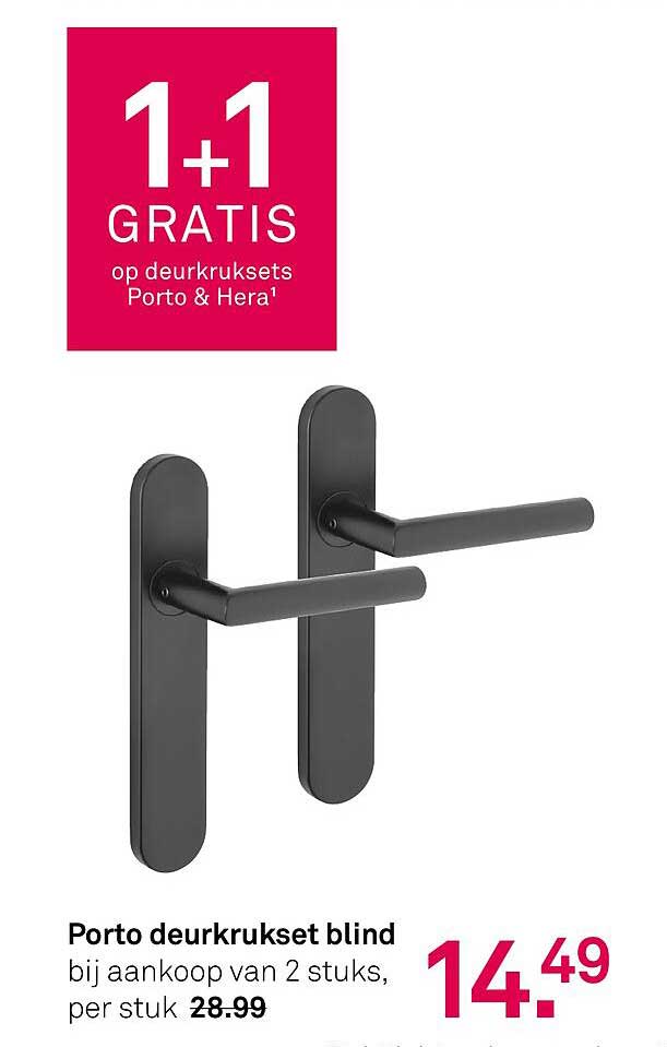 Porto deurkruiset blind bij aankoop van 2 stuks, per stuk 28.99