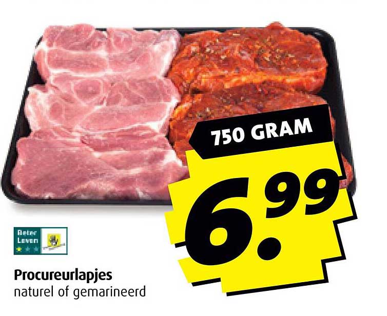 Procureurlapjes naturel of gemarineerd
