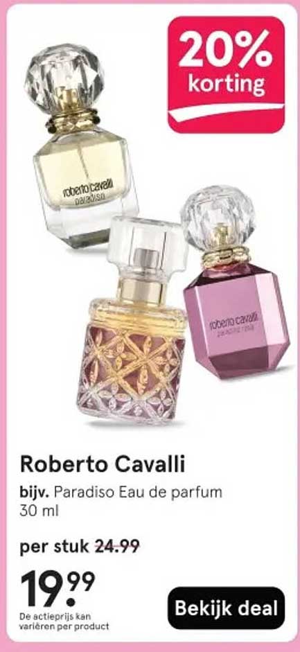 Roberto Cavalli bijv. Paradiso Eau de parfum 30 ml