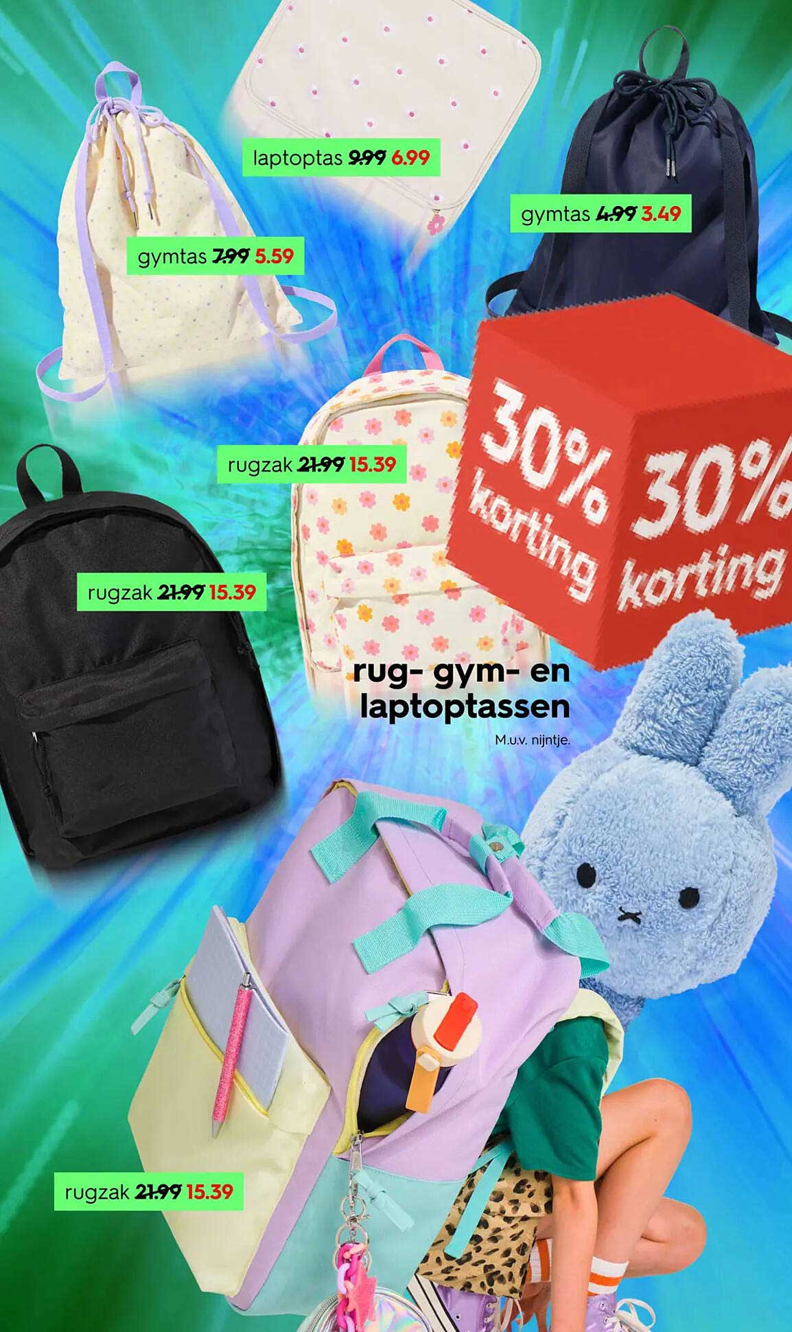 rug- gym- en laptop tassen