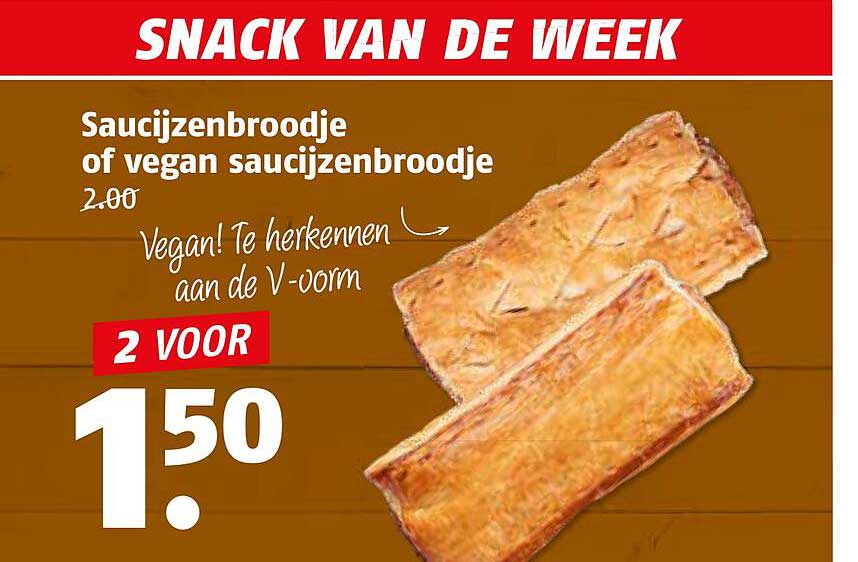 Saucijzenbroodje of vegan saucijzenbroodje