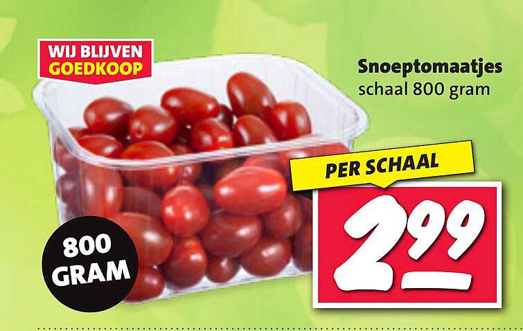 Snoeptomaatjes schaal 800 gram