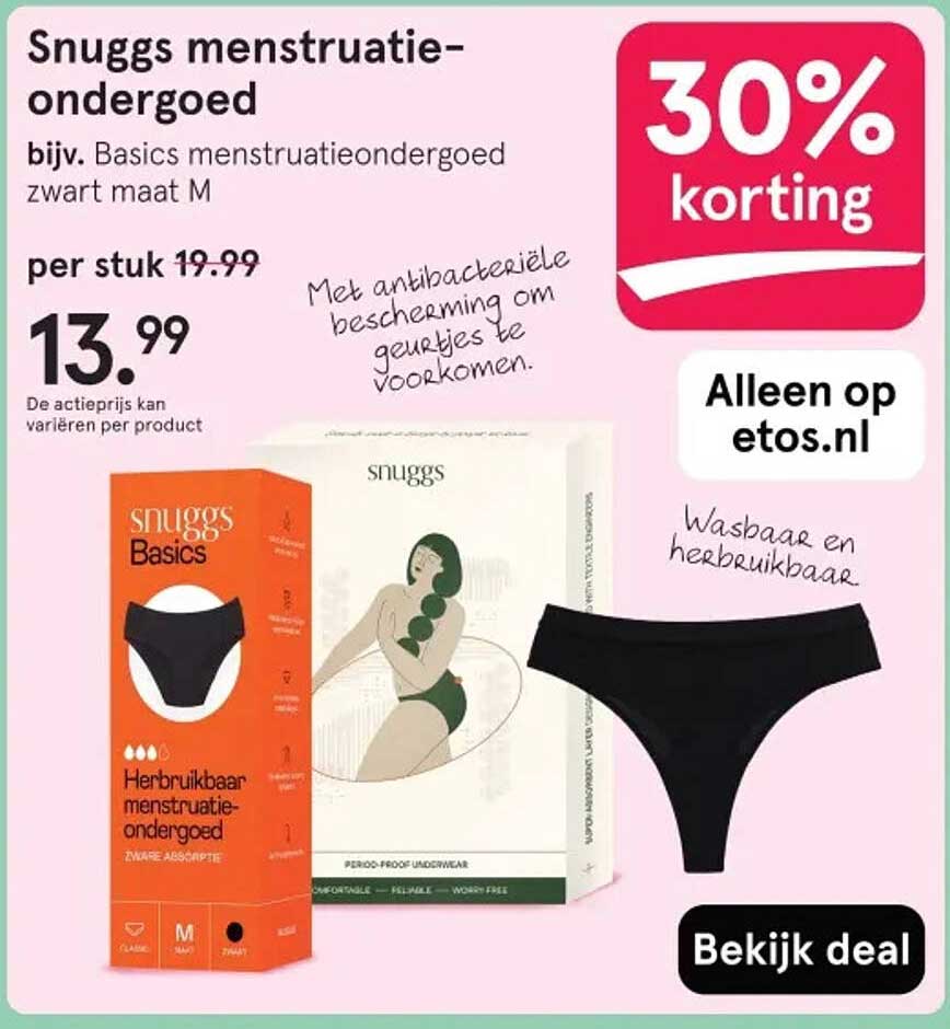 Snuggs menstruatie-ondergoed