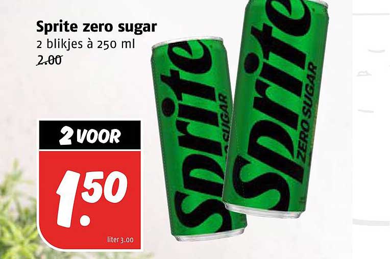 Sprite zero sugar 2 blijkjes à 250 ml