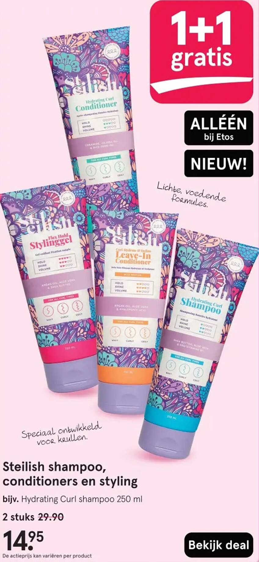 Steilish shampoo, conditioners en styling