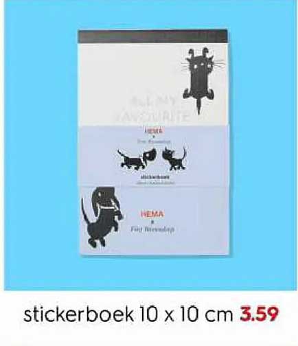 stickerboek 10 x 10 cm