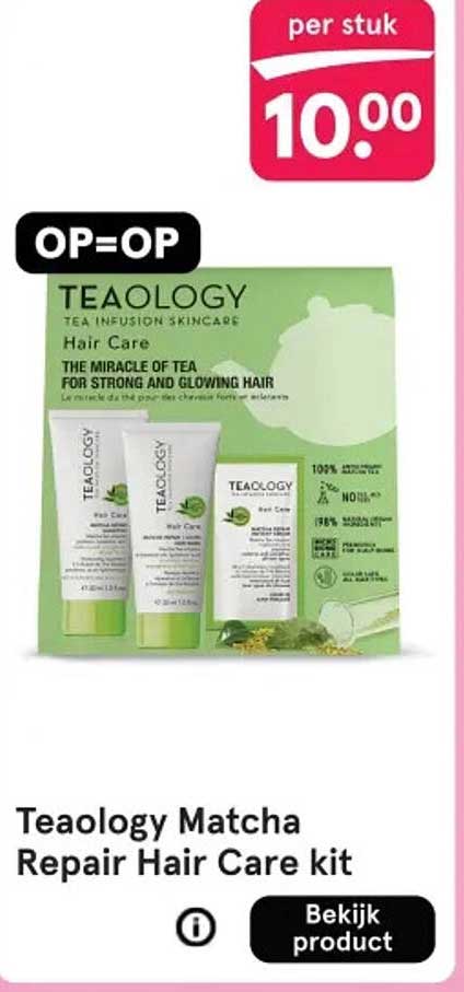 Teaology Matcha Repair Hair Care kit