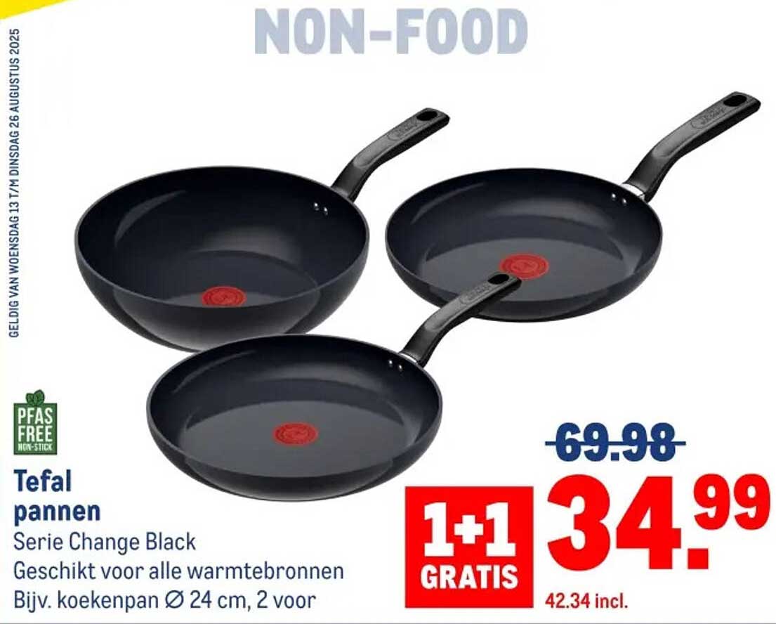 Tefal pannen Serie Change Black