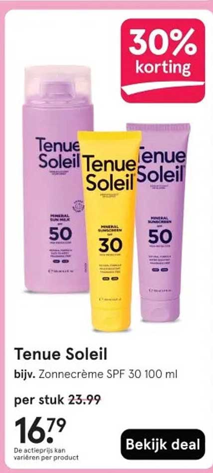 Tenue Soleil bijv. Zonnecrème SPF 30 100 ml