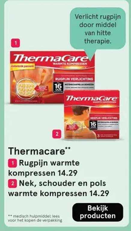 Thermacare Rugpijn Warmte Kompressen 14.29