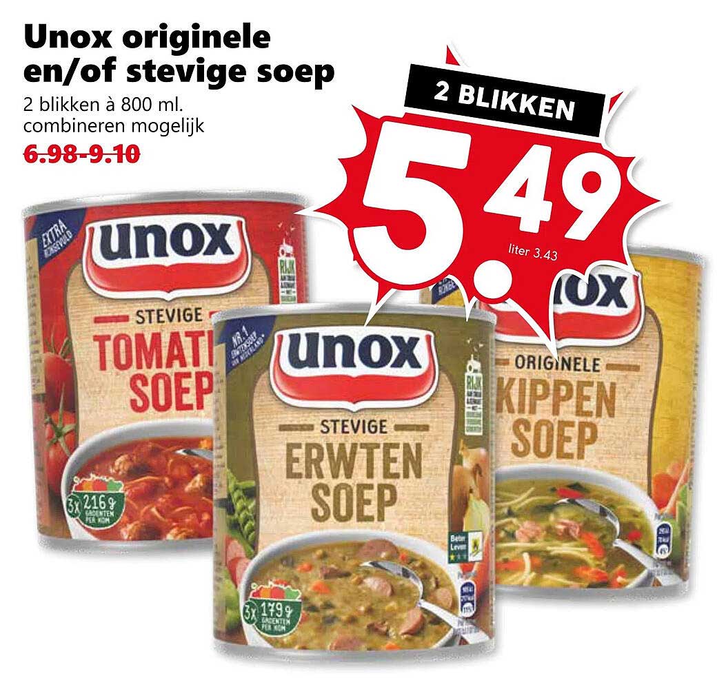 Unox originele en/of stevige soep