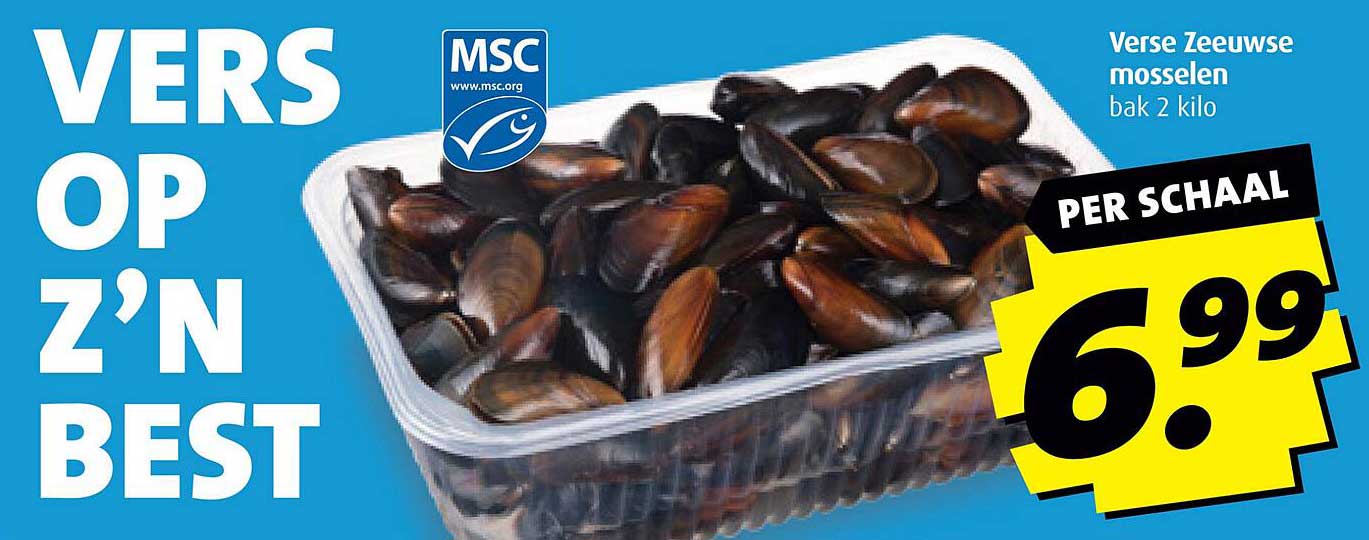 Verse Zeeuwse mosselen bak 2 kilo
