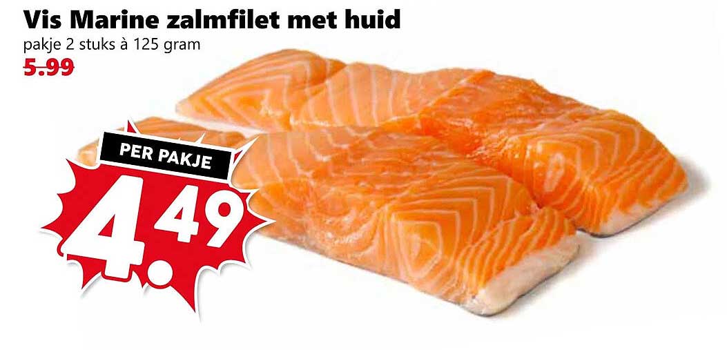 Vis Marine zalmfilet met huid