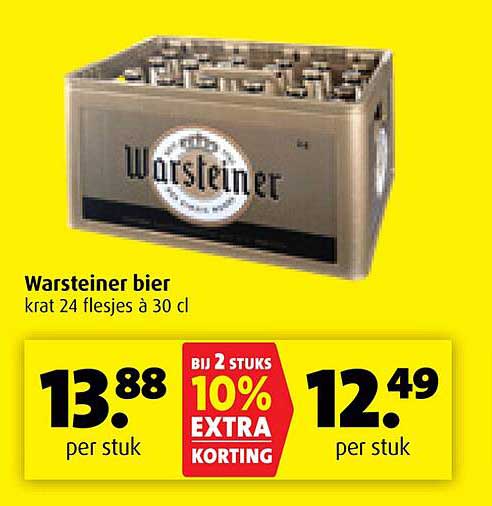 Warsteiner bier krat 24 flesjes à 30 cl