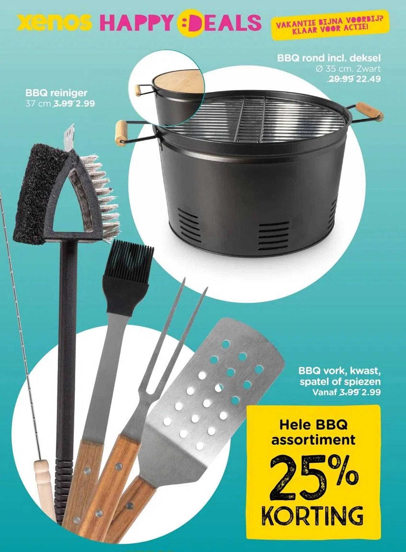 Xenos BBQ rond incl. deksel Ø 35 cm. Zwart