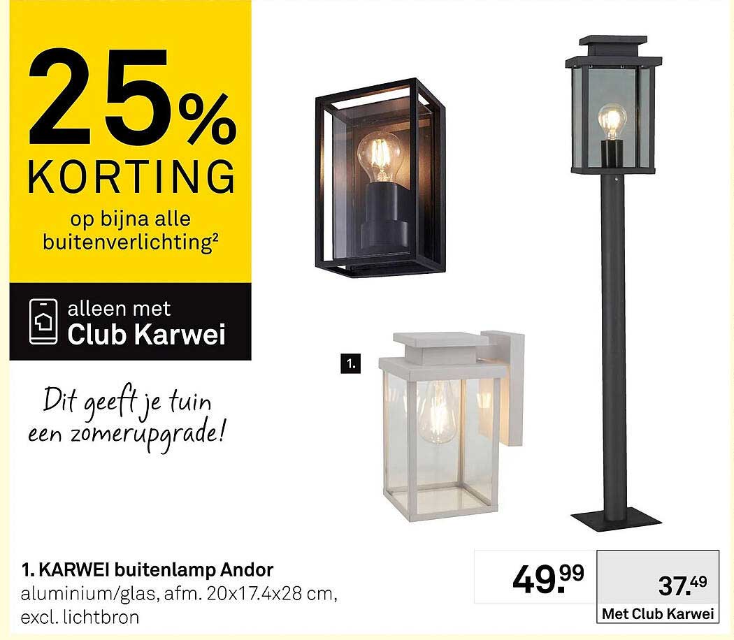 1. KARWEI buitenlamp Andor