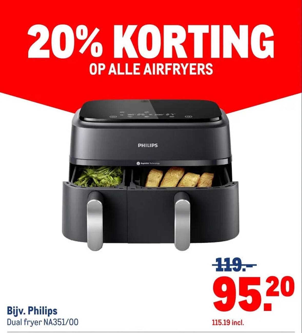 20% KORTING OP ALLE AIRFRYERS