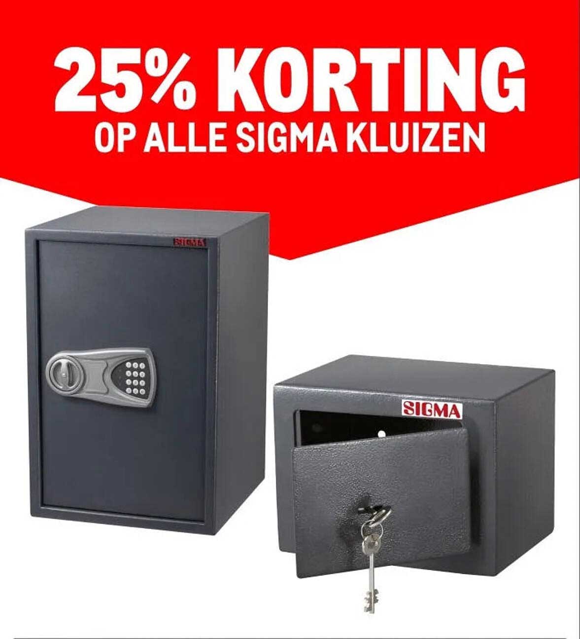 25% KORTING OP ALLE SIGMA KLUIZEN