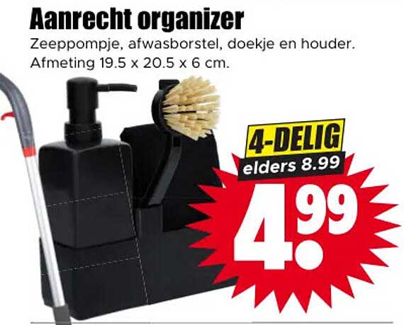 Aanrecht organizer 4-delig elders 8.99