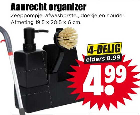 Aanrecht organizer 4-delig