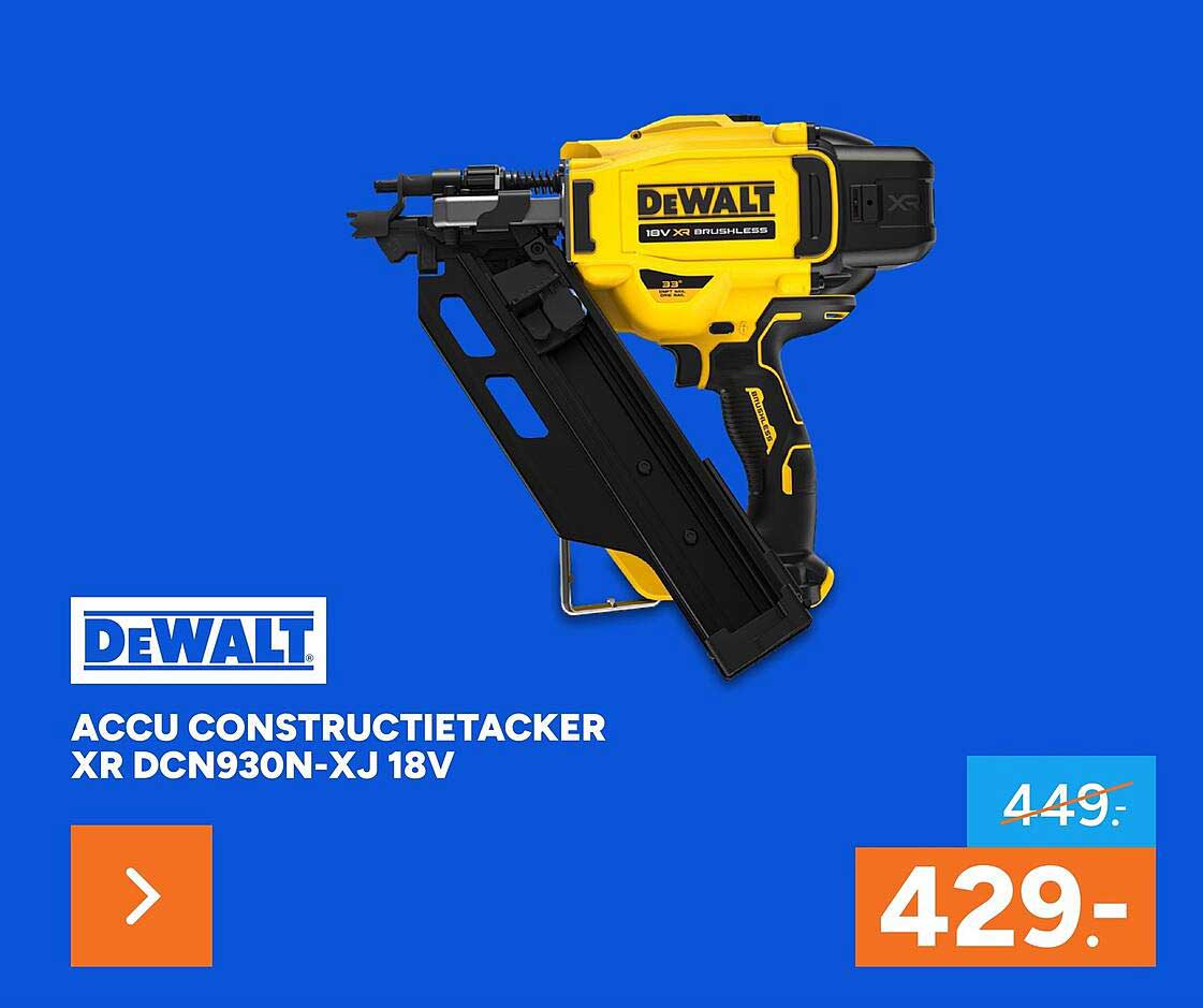 ACCU CONSTRUCTIETACKER XR DCN930N-XJ 18V