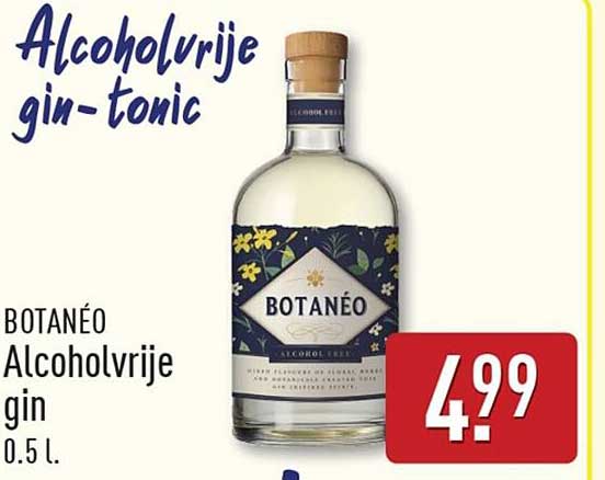 Alcoholvrije gin-tonic BOTANÉO Alcoholvrije gin 0.5 l.