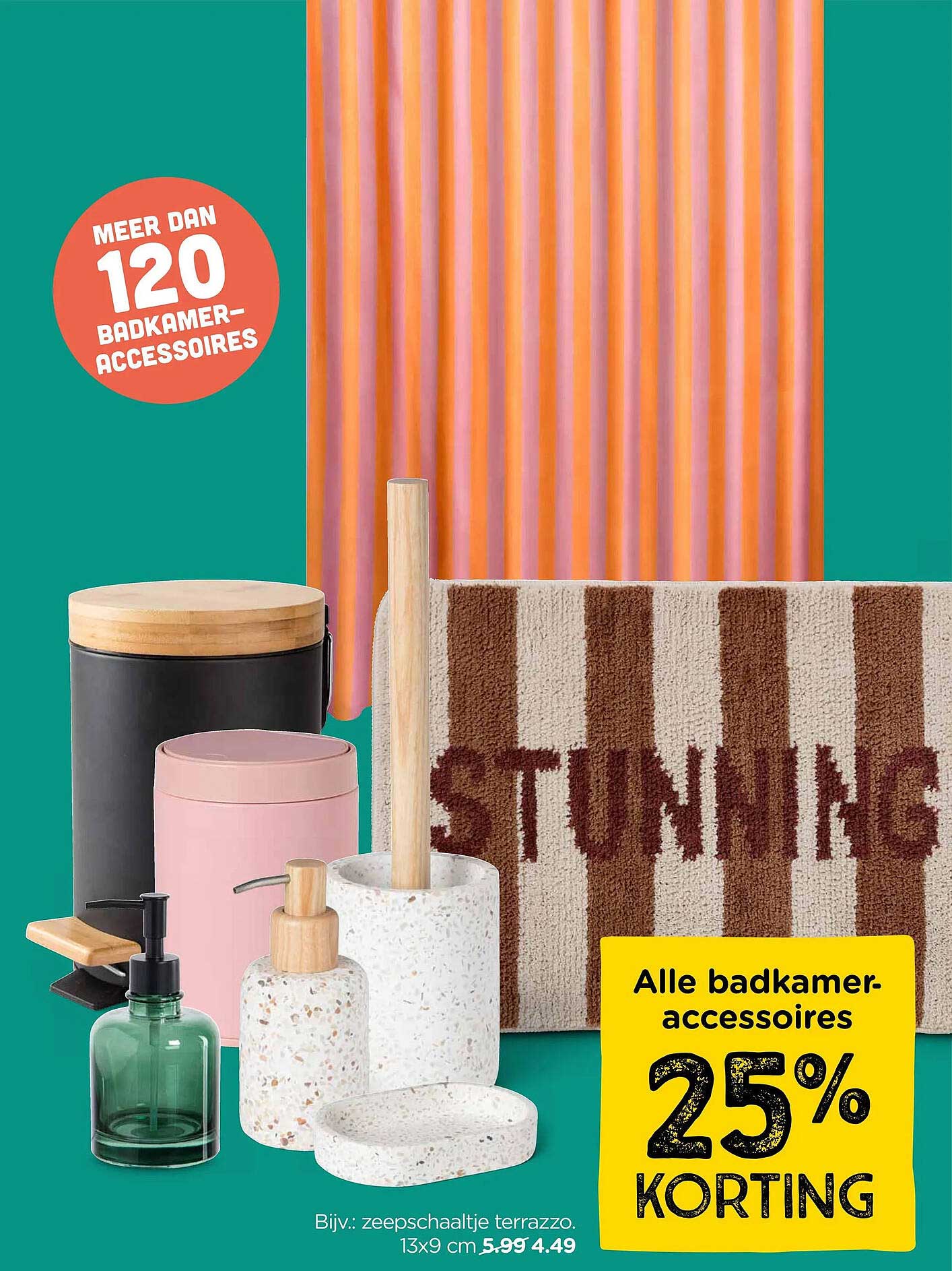 Alle badkamer-accessoires 25% korting